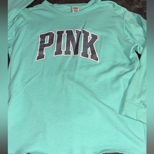 Victoria’s Secret Pink oversized blue crew neck Women’s L